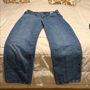 Zara Women’s Blue Flare & Wide Leg Jeans